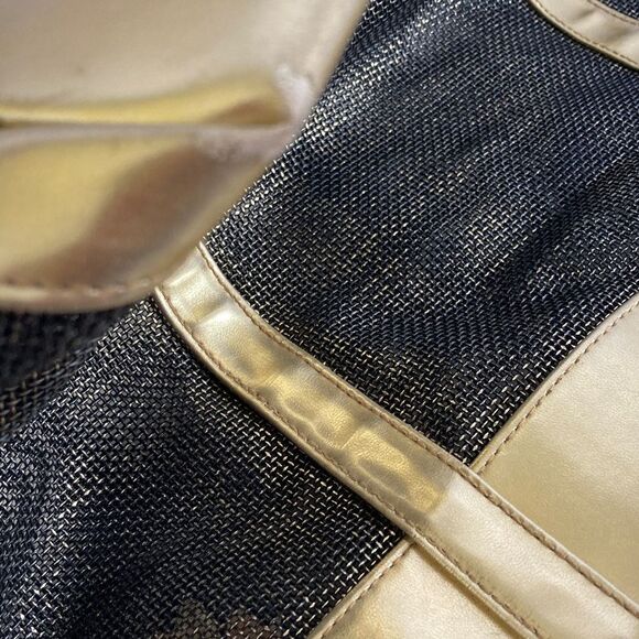 Gold Metallic and Mesh Tote - Picture 6 of 9